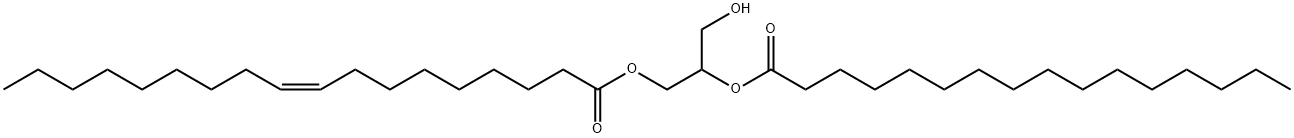 RAC 1-オレオイル-2-パルミトイルグリセロール 化学構造式