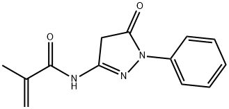 N-(1-フェニル-5-オキソ-2-ピラゾリン-3-イル)メタクリルアミド 化学構造式