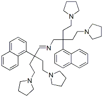1,1'-[3-(1-Naphtyl)-3-[N-[2-(1-naphtyl)-2-[2-(1-pyrrolidinyl)ethyl]-4-(1-pyrrolidinyl)butyl]formimidoyl]pentane-1,5-diyl]bispyrrolidine Struktur