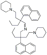 1-[3-(1-ナフチル)-3-[N-[2-(1-ナフチル)-2-(2-ピペリジノエチル)ペンチル]イミノメチル]ヘキシル]ピペリジン 化学構造式