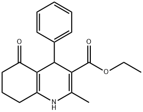 ETHYL 2-METHYL-5-OXO-4-PHENYL-1,4,5,6,7,8-HEXAHYDRO-3-QUINOLINECARBOXYLATE Struktur