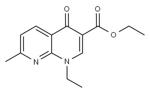ethyl 1-ethyl-1,4-dihydro-7-methyl-4-oxo-1,8-naphthyridine-3-carboxylate Structure