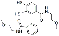 N-(2-methoxyethyl)-2-[2-(2-methoxyethylcarbamoyl)phenyl]disulfanyl-ben zamide Struktur