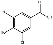 3,5-ジクロロ-4-ヒドロキシ安息香酸 化学構造式