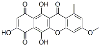 6,8,11-Trihydroxy-3-methoxy-1-methyl-10H-benzo[b]xanthene-7,10,12-trione Struktur
