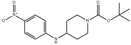 4-(4-ニトロアニリノ)ピペリジン-1-カルボン酸tert-ブチル 化学構造式