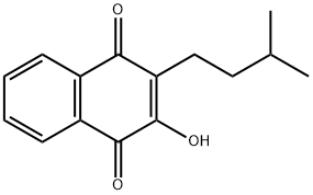 2-Isopentyl-3-hydroxy-1,4-naphthoquinone Struktur