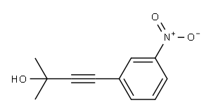2-METHYL-4-(3-NITROPHENYL)BUT-3-YN-2-OL, 33432-52-9, 结构式