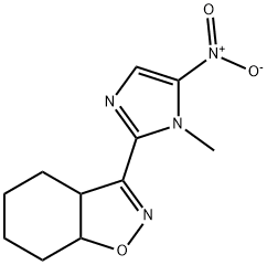 3-(1-メチル-5-ニトロ-1H-イミダゾール-2-イル)-3a,4,5,6,7,7a-ヘキサヒドロ-1,2-ベンゾオキサゾール 化学構造式