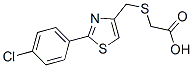 [[[2-(4-Chlorophenyl)-4-thiazolyl]methyl]thio]acetic acid Structure
