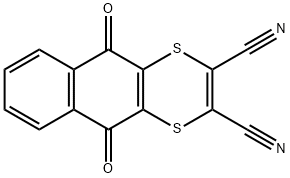 ２，３－ジシアノ－１，４－ジチアアントラキノン 化学構造式