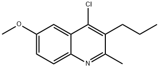 4-氯-6-甲氧基-2-甲基-3-丙基喹啉, 3348-22-9, 结构式