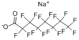 2,2,3,3,4,4,5,5,6,6,7,7,8,8,8-ペンタデカフルオロオクタン酸ナトリウム 化学構造式