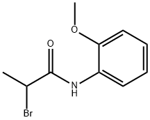 2-溴-N-(2-甲氧基苯基)丙酰胺, 3351-93-7, 结构式