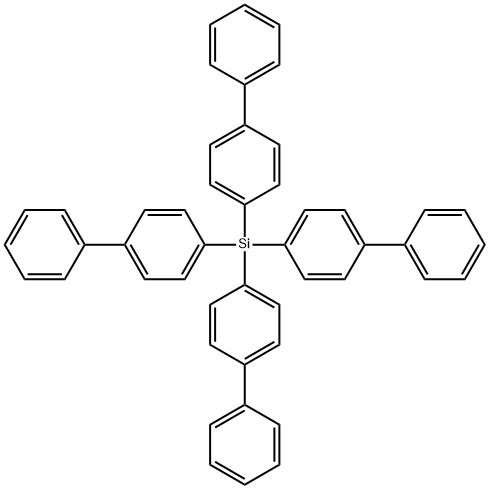 テトラキス(1,1'-ビフェニル-4-イル)シラン 化学構造式
