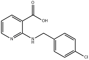2-(p-クロロベンジルアミノ)ニコチン酸 化学構造式