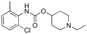 2-クロロ-6-メチルカルバニル酸1-エチル-4-ピペリジニル 化学構造式