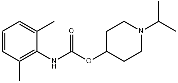 2,6-Dimethylcarbanilic acid 1-isopropyl-4-piperidinyl ester Structure
