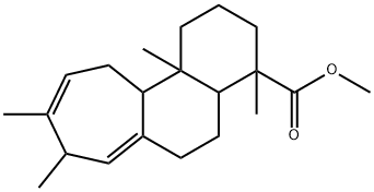 (4R,4aR,11aS,11bR)-2,3,4,4a,5,6,8,11,11a,11b-Decahydro-4,8,9,11b-tetramethyl-1H-cyclohepta[a]naphthalene-4-carboxylic acid methyl ester 结构式