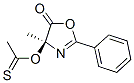 Ethanethioic  acid,  S-(4,5-dihydro-4-methyl-5-oxo-2-phenyl-4-oxazolyl)  ester Structure