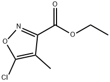 5-クロロ-4-メチルイソキサゾール-3-カルボン酸エチル 化学構造式