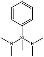 N,N,N',N',α-ペンタメチル-α-フェニルシランジアミン 化学構造式