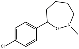 7-(p-クロロフェニル)ヘキサヒドロ-2-メチル-1,2-オキサゼピン 化学構造式