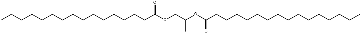 ビスヘキサデカン酸1-メチル-1,2-エタンジイル 化学構造式