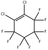 1,2-ジクロロ-3,3,4,4,5,5,6,6-オクタフルオロシクロヘキセン 化学構造式