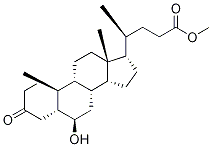 (5β,6α)-6-Hydroxy-3-oxo-cholan-24-oic Acid Methyl Ester, 3360-89-2, 结构式