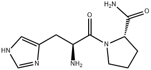 (2S)-1-[(2S)-2-氨基-3-(3H-咪唑-4-基)丙酰基]吡咯烷-2-甲酰胺 结构式