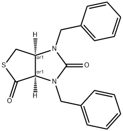 cis-(±)-1,3-dibenzyldihydro-1H-thieno[3,4-d]imidazole-2,4(3H,3aH)-dione Structure