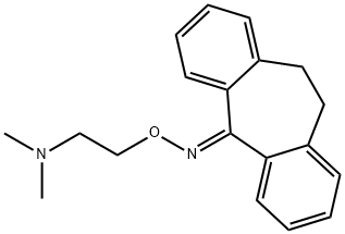 10,11-ジヒドロ-5H-ジベンゾ[a,d]シクロヘプテン-5-オンO-[2-(ジメチルアミノ)エチル]オキシム 化学構造式