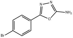 5-(4-ブロモフェニル)-1,3,4-オキサジアゾール-2-アミン 化学構造式