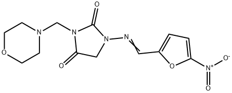 3-[(モルホリノ)メチル]-1-[(5-ニトロフルフリリデン)アミノ]ヒダントイン 化学構造式