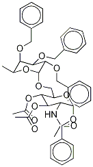 Benzyl 2-Acetamido-3,4-di-O-acetyl-2-deoxy-6-O-(tri-O-benzyl-L-fucopyranosyl)-
α-D-glucopyranoside  (4:1 α/β mixture) Struktur