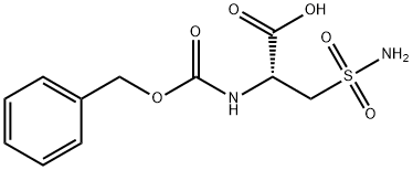 N-ベンジルオキシカルボニル-3-スルファモイル-L-アラニン 化学構造式