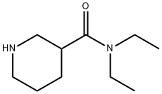 N,N-ジエチル-3-ピペリジンカルボアミド 化学構造式