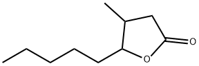 ジヒドロ-4-メチル-5-ペンチル-2(3H)-フラノン 化学構造式