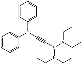 Bis(diethylamino)[(diphenylphosphino)ethynyl]phosphine Struktur