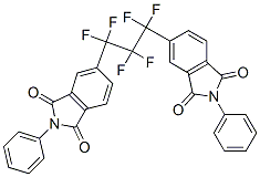 5,5'-(1,1,2,2,3,3-ヘキサフルオロ-1,3-プロパンジイル)ビス[2-フェニル-1H-イソインドール-1,3(2H)-ジオン] 化学構造式