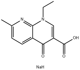 萘啶酮酸钠 结构式