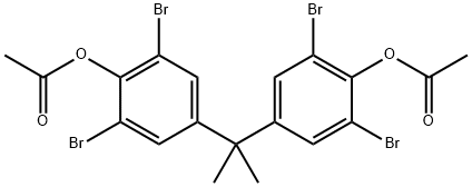 4,4'-isopropylidenebis[2,6-dibromophenyl] diacetate Struktur