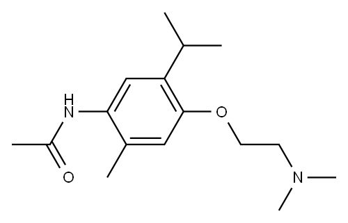 2-Acetylamino-5-(2-dimethylaminoethoxy)-p-cymene 结构式