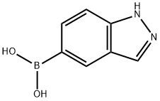 1H-インダゾール-5-ボロン酸 化学構造式