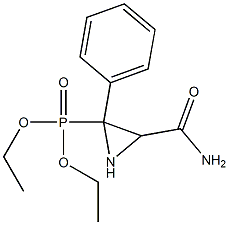 [3-(アミノカルボニル)-2-フェニル-2-アジリジニル]ホスホン酸ジエチル 化学構造式