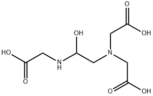 N-(カルボキシメチル)-N-[2-[(カルボキシメチル)アミノ]-2-ヒドロキシエチル]グリシン 化学構造式