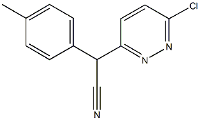 6-氯-Α-(4-甲基苯基)-3-哒嗪乙酰腈 结构式