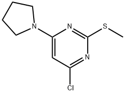 4-氯-2-(甲硫基)-6-(吡咯啉-1-基)嘧啶, 339017-59-3, 结构式