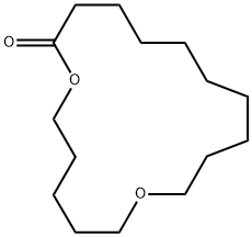 1,7-ジオキサシクロヘプタデカン-8-オン 化学構造式